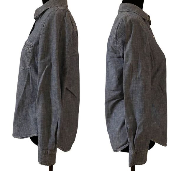 Gap Size M Denim Long Sleeve Button Down Top - Picture 3 of 11